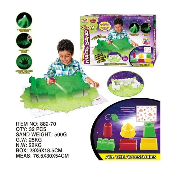 Magic Glow Sand Toy Set - 500g