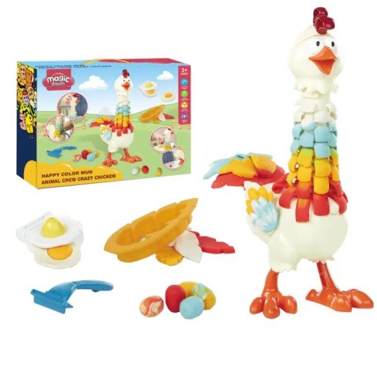 Magic Dough Colored Animal Crew Crazy Chicken Set