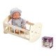 Baby Imitation Doll With Mini Bed - 6 Inch