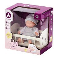 Baby Imitation Doll With Mini Bed - 6 Inch