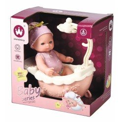 Baby Imitation Doll With Shower Basin - 6 Inch