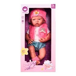 Baby Imitation Doll With Pink Clothes - 16 Inch Baby Imitation Doll With Pink Clothes - 16 Inch