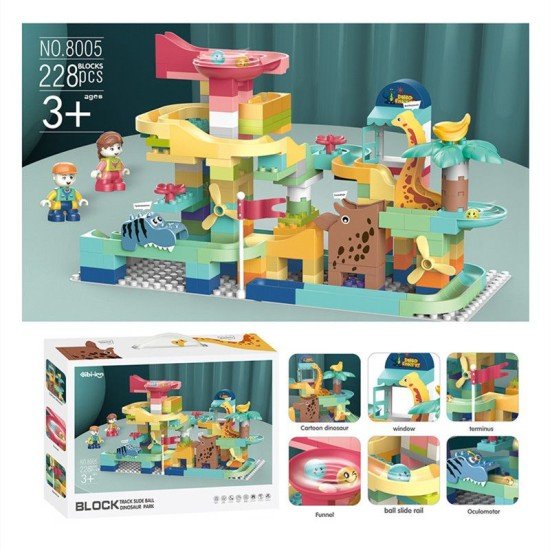 Block Track Slide Ball Dinosaur Park（228PCS）