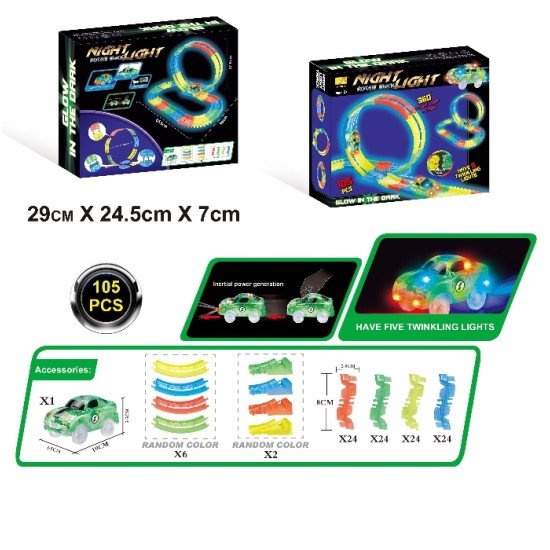 HLX 105pcs Luminous single loop rotating orbit