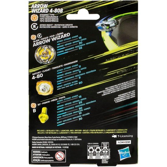 BEYBLADE X Arrow Wizard 4-80B Starter Pack