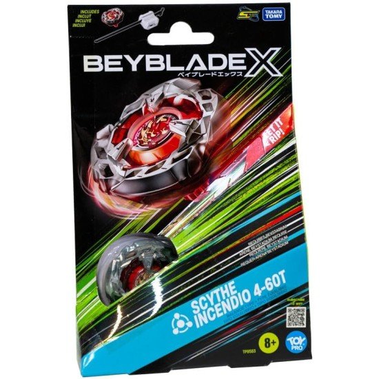BEYBLADE X Takara Tomy Launcher Scythe Incendio