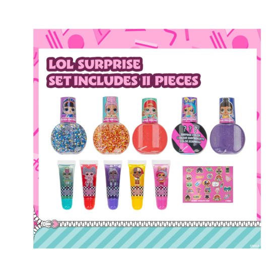 LOL Surprise - 5 & 5 Lip Nail And Nail Sticker Set
