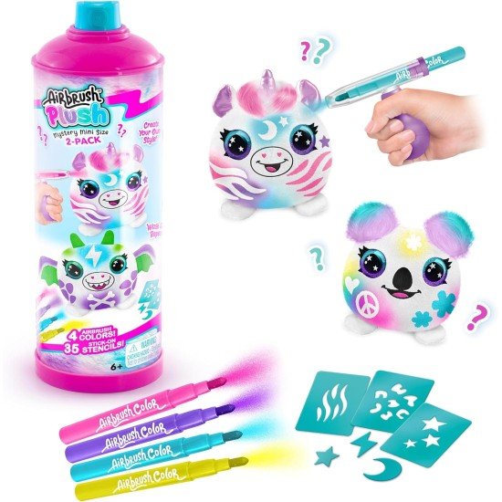 Canal Toys Personalize Airbrush Plush Mini Mystery 2 Pack