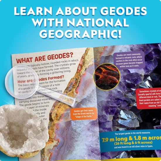 National Geographic Break Open 15 Premium Geodes Science Kit