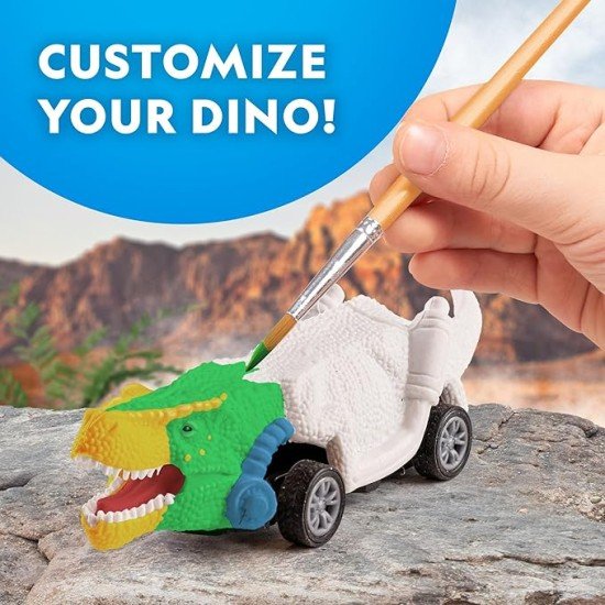 National Geographic Pull Back Dinosaur Race Cars Craft Kit