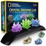 National Geographic Crystal Growing Kit - 3 Vibrant Colored Crystals To Grow With Light-Up Display Stand National Geographic Crystal Growing Kit - 3 Vibrant Colored Crystals To Grow With Light-Up Display Stand