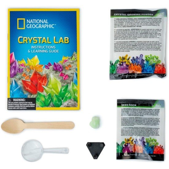 National Geographic Glow-in-The-Dark Crystal Growing Lab - DIY Crystal Creation