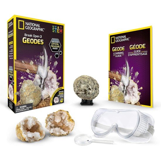 National Geographic Break Open 2 Geodes Science Kit
