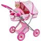 Lissi - Deluxe Doll Pram With 33CM Baby Doll - Diaper Bag & Accessories Included