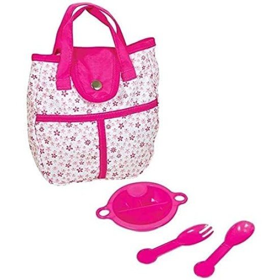 Lissi - Deluxe Doll Pram With 33CM Baby Doll - Diaper Bag & Accessories Included