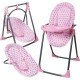 Lissi - Doll Accessory Set 4 in 1 High Chair Rocker and Swing