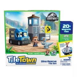 Tile Town Jurassic World Dino Rescue Magnetic Tiles Playset Tile Town Jurassic World Dino Rescue Magnetic Tiles Playset