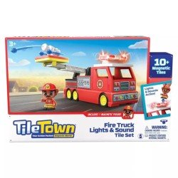 Tile Town Fire Truck Magnetic Tiles Set Tile Town Fire Truck Magnetic Tiles Set