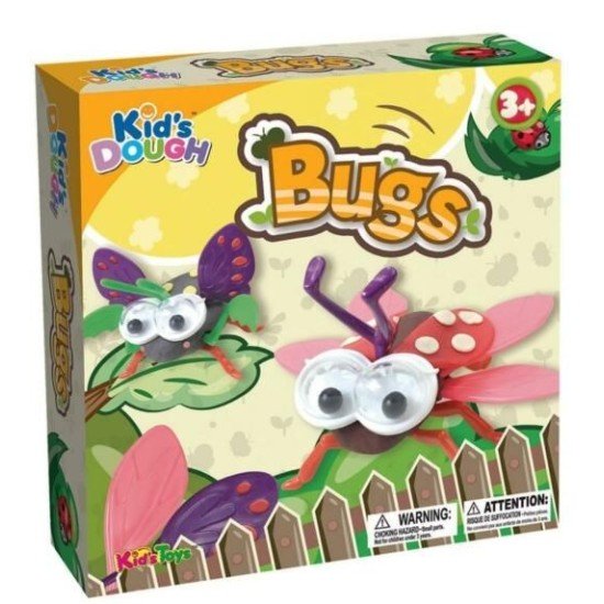 Kids Dough Bugs 3 X 50G Dough Pot