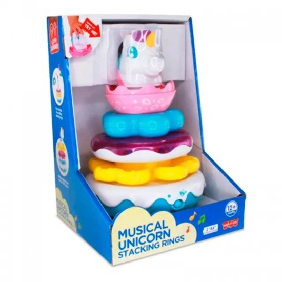 Little Learners Musical Wobbly Unicorn Stacking Rings