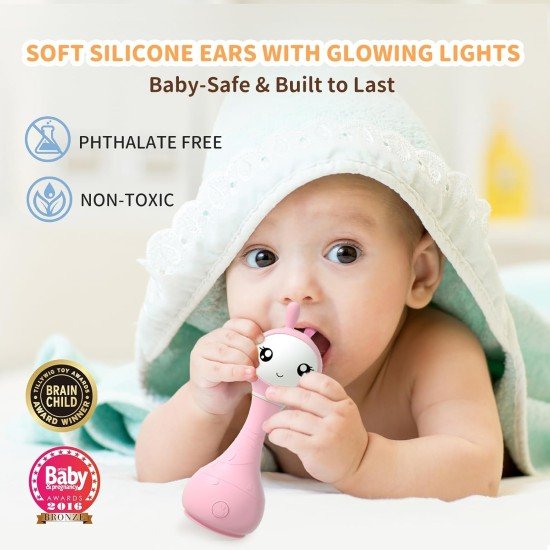 Alilo - Smarty Bunny Baby Rattle Pink