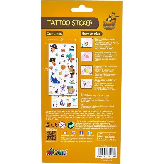 Avenir - Tattoo Sticker - Pirate