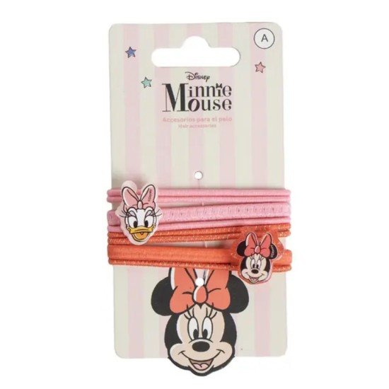 Disney Minnie Mouse - Elastic Hair Accessories For Kids - 8 Pcs