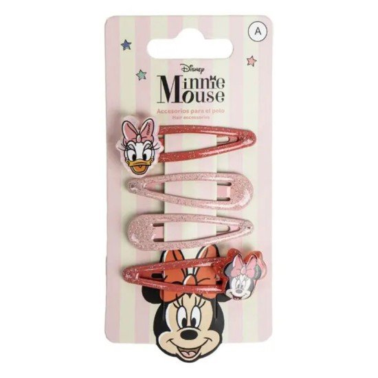 Disney Minnie Mouse - Hair Clip Accessories For Kids - 4 Pcs