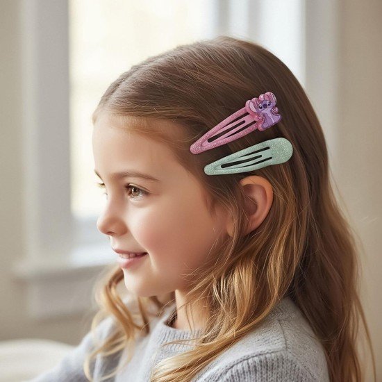 Stitch - Hair Accessories Clips 4 Pieces