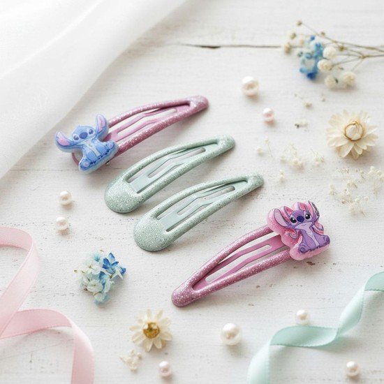 Stitch - Hair Accessories Clips 4 Pieces