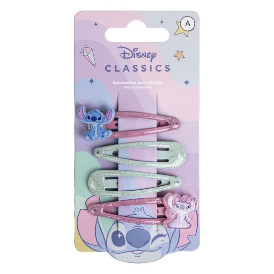 Stitch - Hair Accessories Clips 4 Pieces