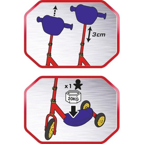 Smoby - Cars - 3 Wheel Scooter