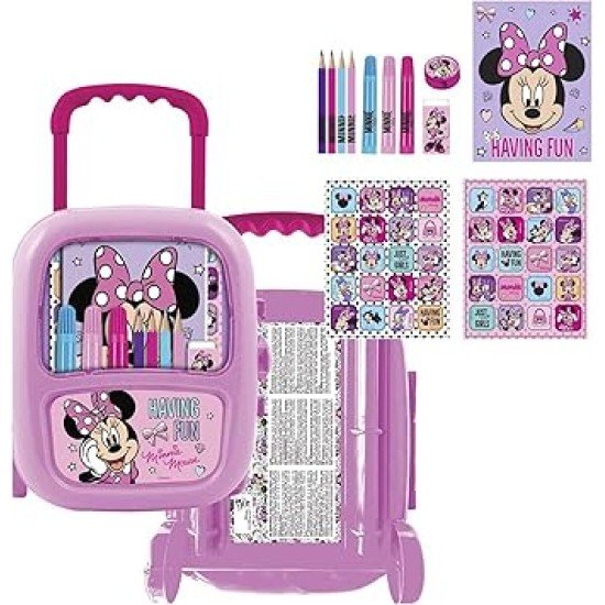 Disney Minnie Mouse - Trolley Coloreable Stationery Set