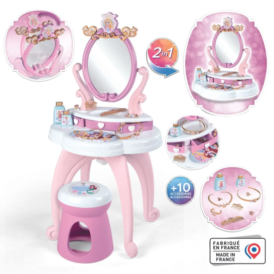 Smoby - 2-In-1 Dressing Table - Disney Princess