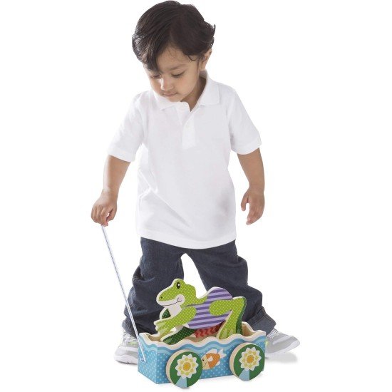 Melissa & Doug - First Play Friendly Frogs Wooden Pull Toy