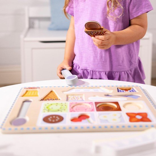 Melissa & Doug - Ice Cream Wooden Magnetic Puzzle