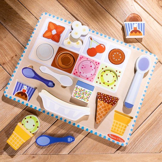 Melissa & Doug - Ice Cream Wooden Magnetic Puzzle