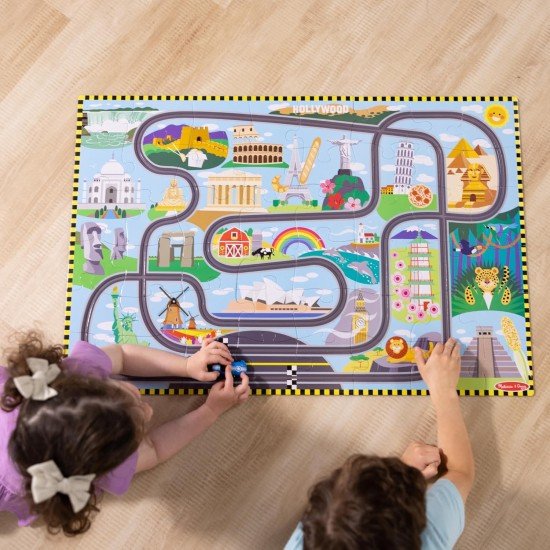 Melissa & Doug - Race Around The World Tracks Cardboard