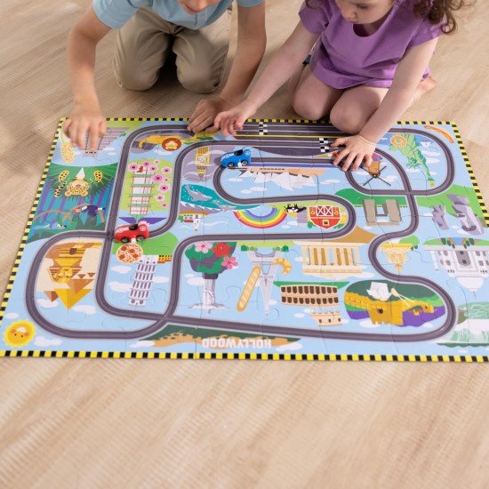 Melissa & Doug - Race Around The World Tracks Cardboard