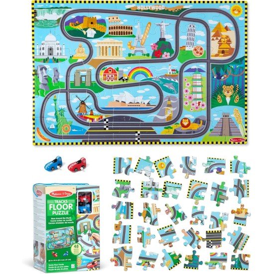 Melissa & Doug - Race Around The World Tracks Cardboard