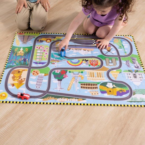 Melissa & Doug - Race Around The World Tracks Cardboard
