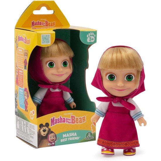 Masha And The Bear - Masha Doll 12 cm Tall in Red Summer Dress
