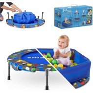 Activity Center 3 In 1 Trampoline Blue