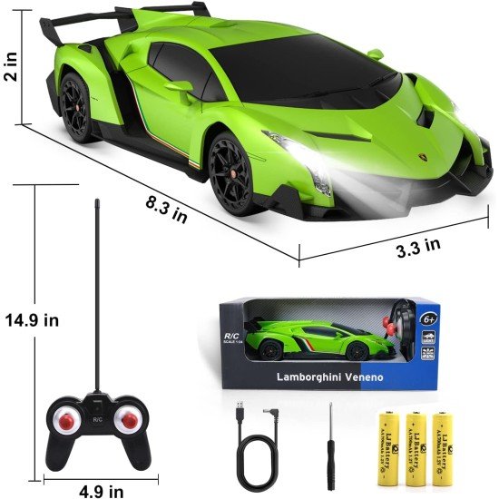 Lamborghini Veneno Green – Remote Control Car 1:24 Scale