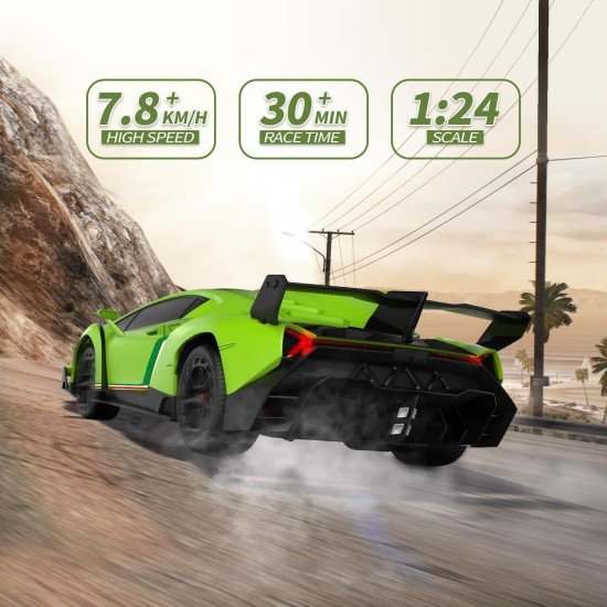Lamborghini Veneno Green – Remote Control Car 1:24 Scale