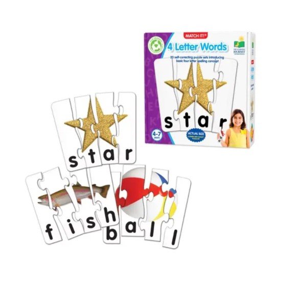 The Learning Journey – Match It! 4 Letter Words