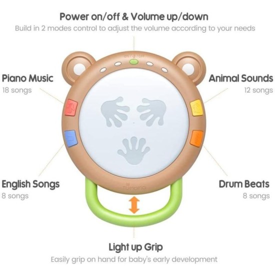 Tumama - Musical Drum Frog 3 In 1