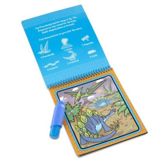 Melissa & Doug Water Wow! Dinosaurs Water Reveal - On The Go Travel Activity