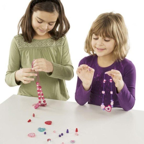 Melissa & Doug Heart Beads Wooden Bead Kit