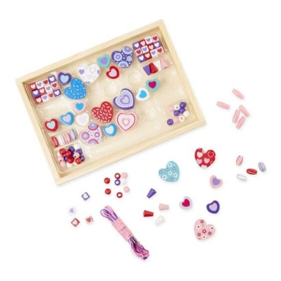 Melissa & Doug Heart Beads Wooden Bead Kit